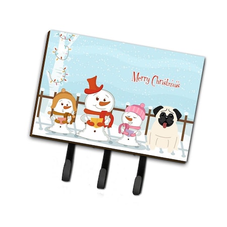 Carolines Treasures Merry Christmas Carolers Pug Cream Leash or Key Holder BB2335TH68